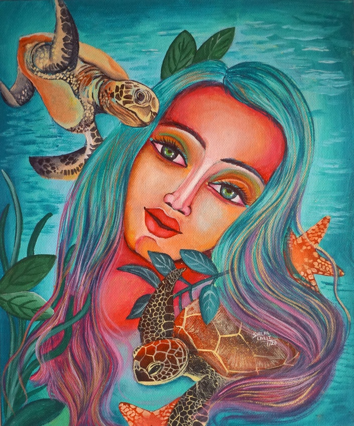 Shilpa Lalit - HOW TO PAINT MERMAID WITH THE TURTLES1