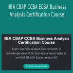 Trividh Patel CBAP - IIBA CBAP CCBA ECBA Business Analysis Certification Course