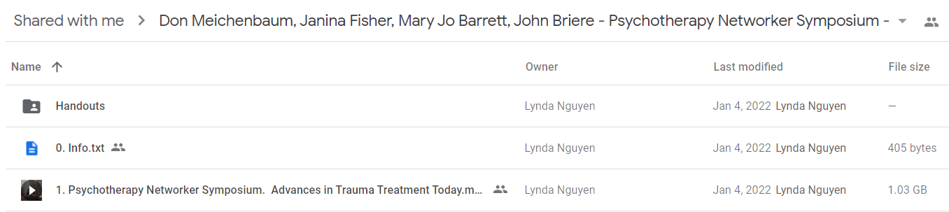 Don-Meichenbaum-Janina-Fisher-Mary-Jo-Barrett-John-Briere-