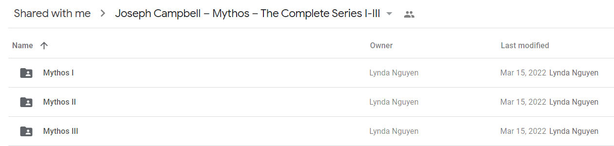 Joseph Campbell – Mythos – The Complete Series I–III