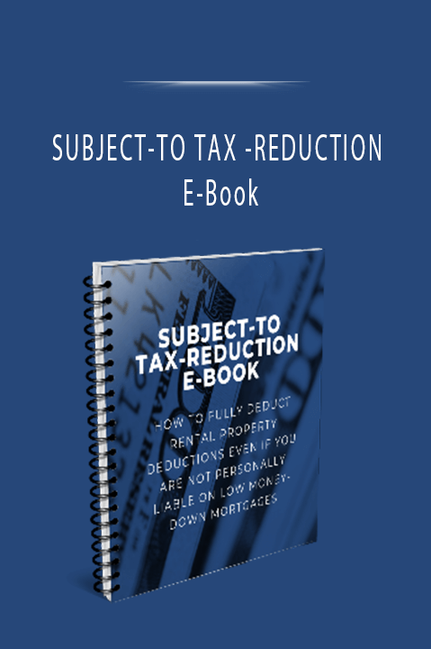 SUBJECT-TO TAX -REDUCTION E-Book