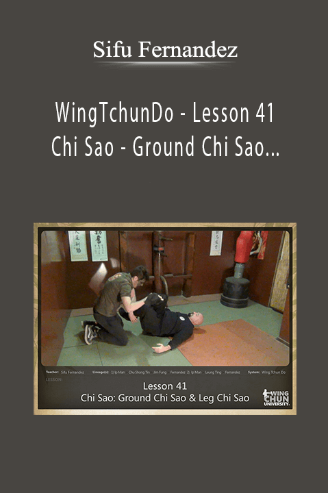 Sifu Fernandez - WingTchunDo - Lesson 41 - Chi Sao - Ground Chi Sao and Leg Chi Sao