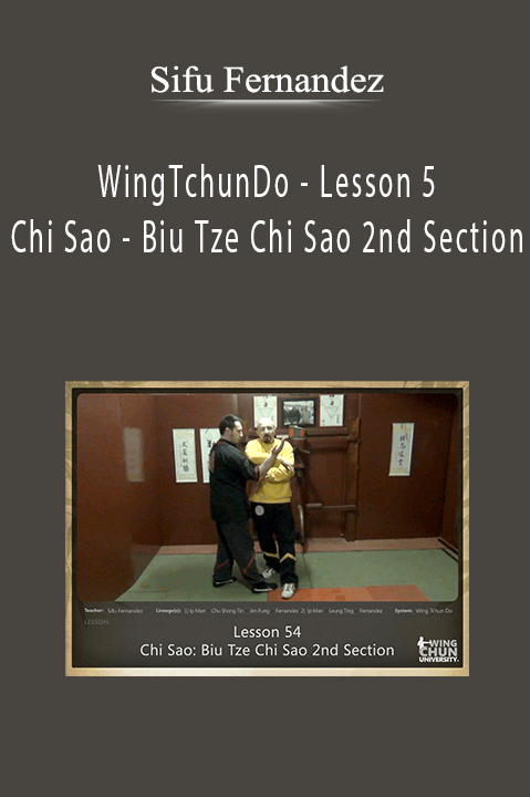 Sifu Fernandez - WingTchunDo - Lesson 54 - Chi Sao - Biu Tze Chi Sao 2nd Section