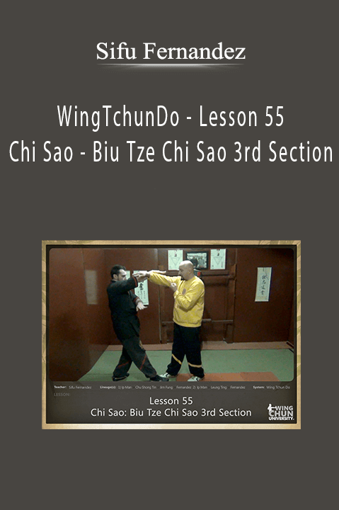 Sifu Fernandez - WingTchunDo - Lesson 55 - Chi Sao - Biu Tze Chi Sao 3rd Section