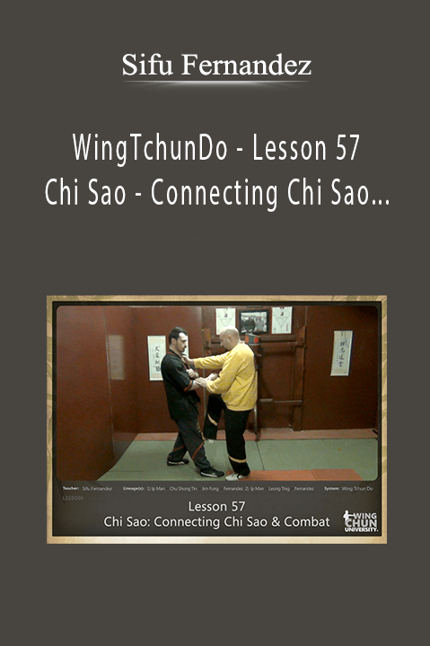 Sifu Fernandez - WingTchunDo - Lesson 57 - Chi Sao - Connecting Chi Sao and Combat