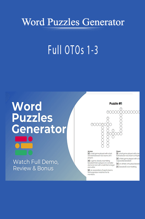 Word Puzzles Generator - Full OTOs 1-3