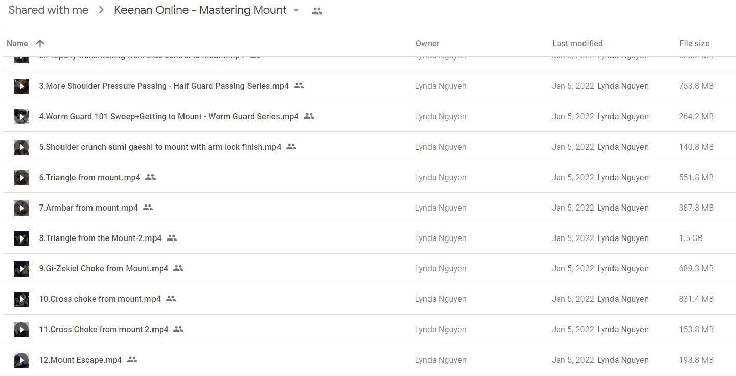 Keenan Online – Mastering Mount