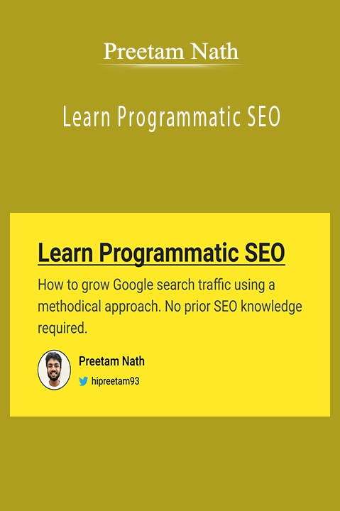 Preetam Nath – Learn Programmatic SEO
