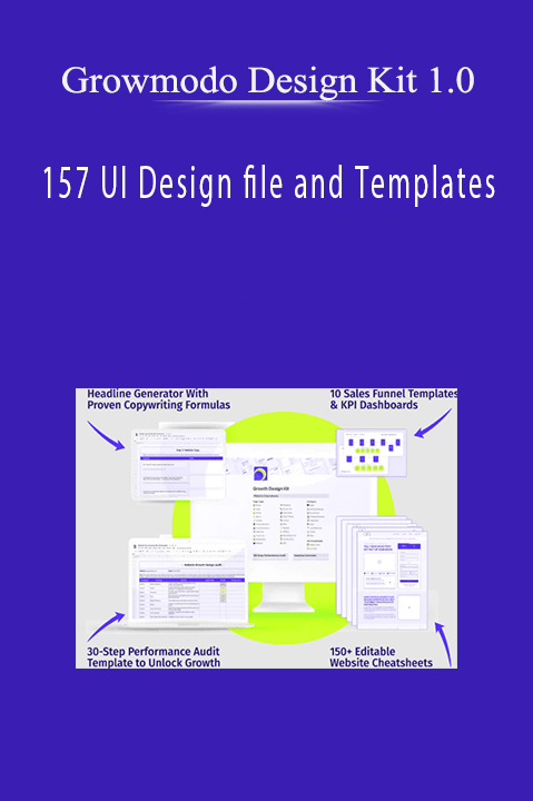 Growmodo Design Kit 1.0 – 157 UI Design file and Templates
