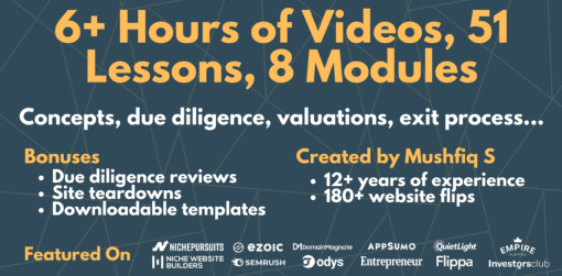 Mushfiq – The Course on Website Flipping