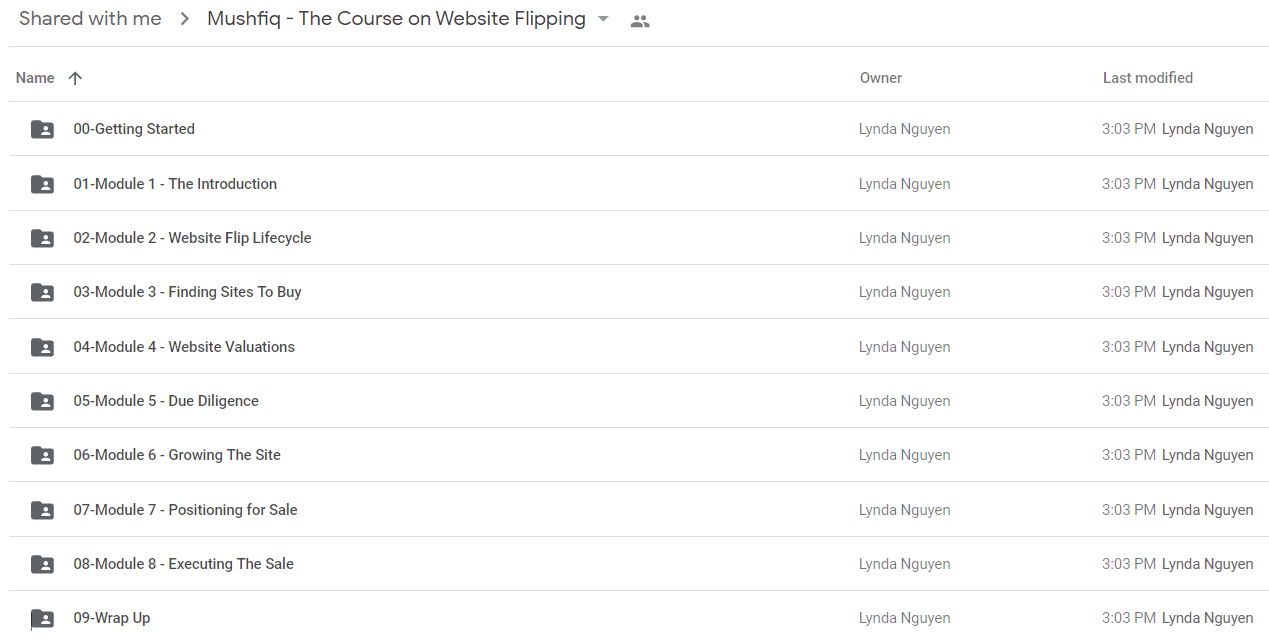 Mushfiq – The Course on Website Flipping