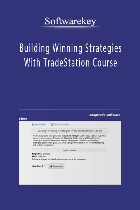 Softwarekey – Building Winning Strategies With TradeStation Course