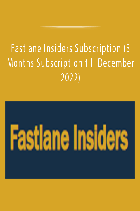 Fastlane Insiders Subscription (3 Months Subscription till December 2022)