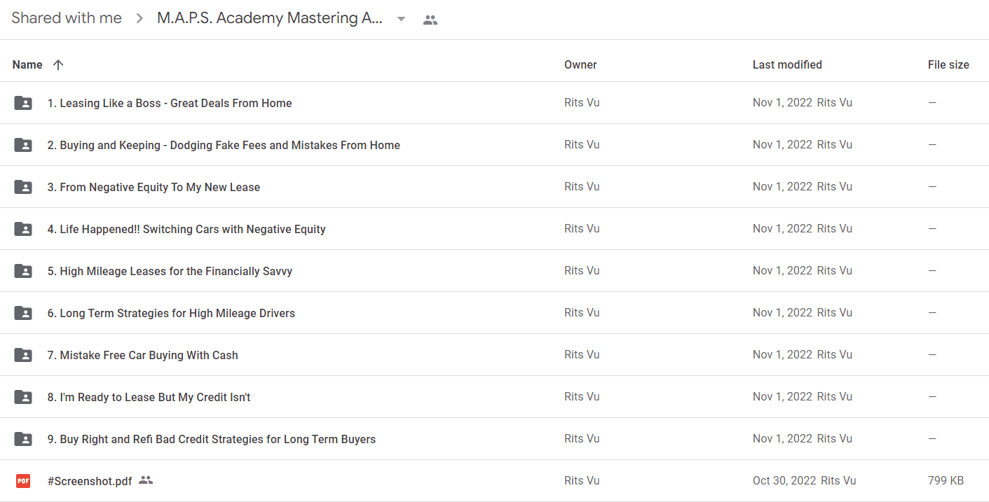 M.A.P.S. Academy Mastering Automobile Purchasing and Leasing From Home 20222