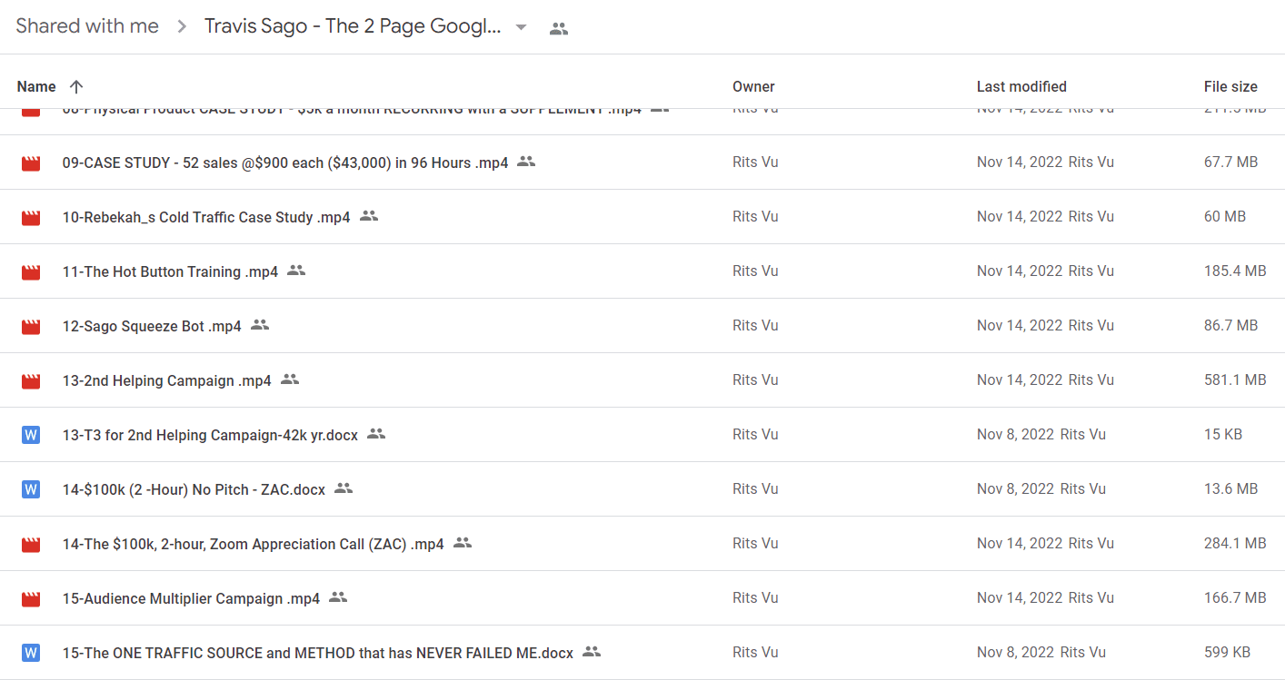 Travis Sago – The 2 Page Google Doc Cash Machine (Ferrari Version)2